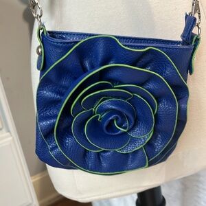 Crossbody Blue Flower Purse